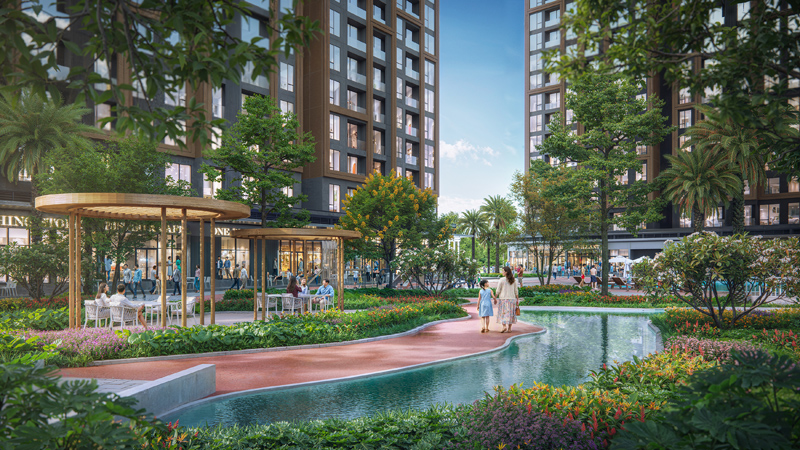 vị trí dự án The Cityon - công viên trung tâm 3,6 ha – trái tim xanh của dự án